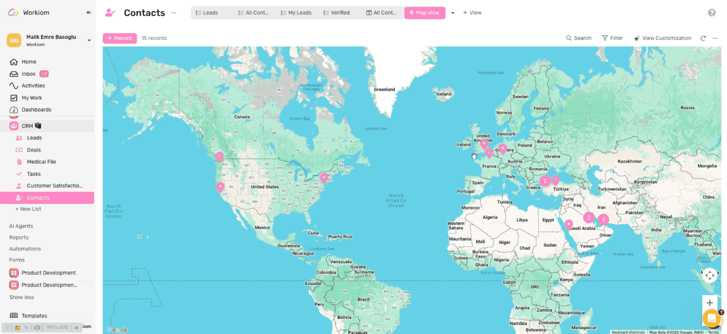 Interact with map GIF
